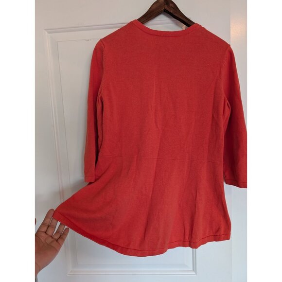 Isaac Mizrahi Women Fit and Flare Cardigan orange/red size M - Picture 7 of 11